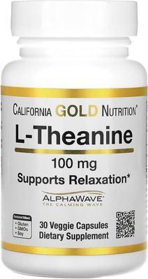 California Gold Nutrition   L-Theanine 100 mg.    30 Veggie Capsules