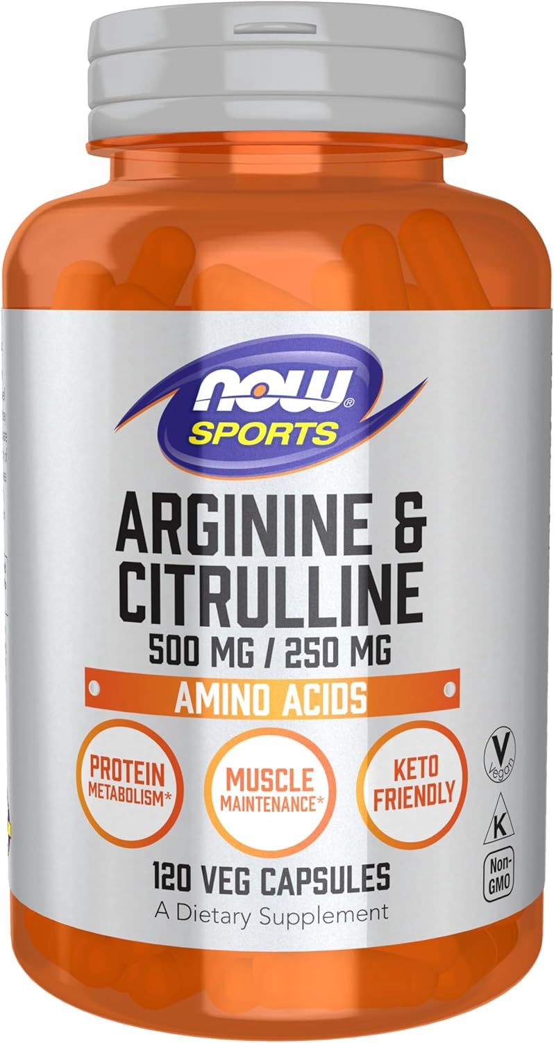 NOW Sports  Arginine &amp; Citrulline  120 Veg capsules