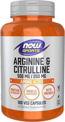 NOW Sports  Arginine &amp; Citrulline  120 Veg capsules
