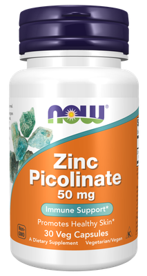 NOW  Zinc Picolinate 50 mg .    30 Veg Capsules