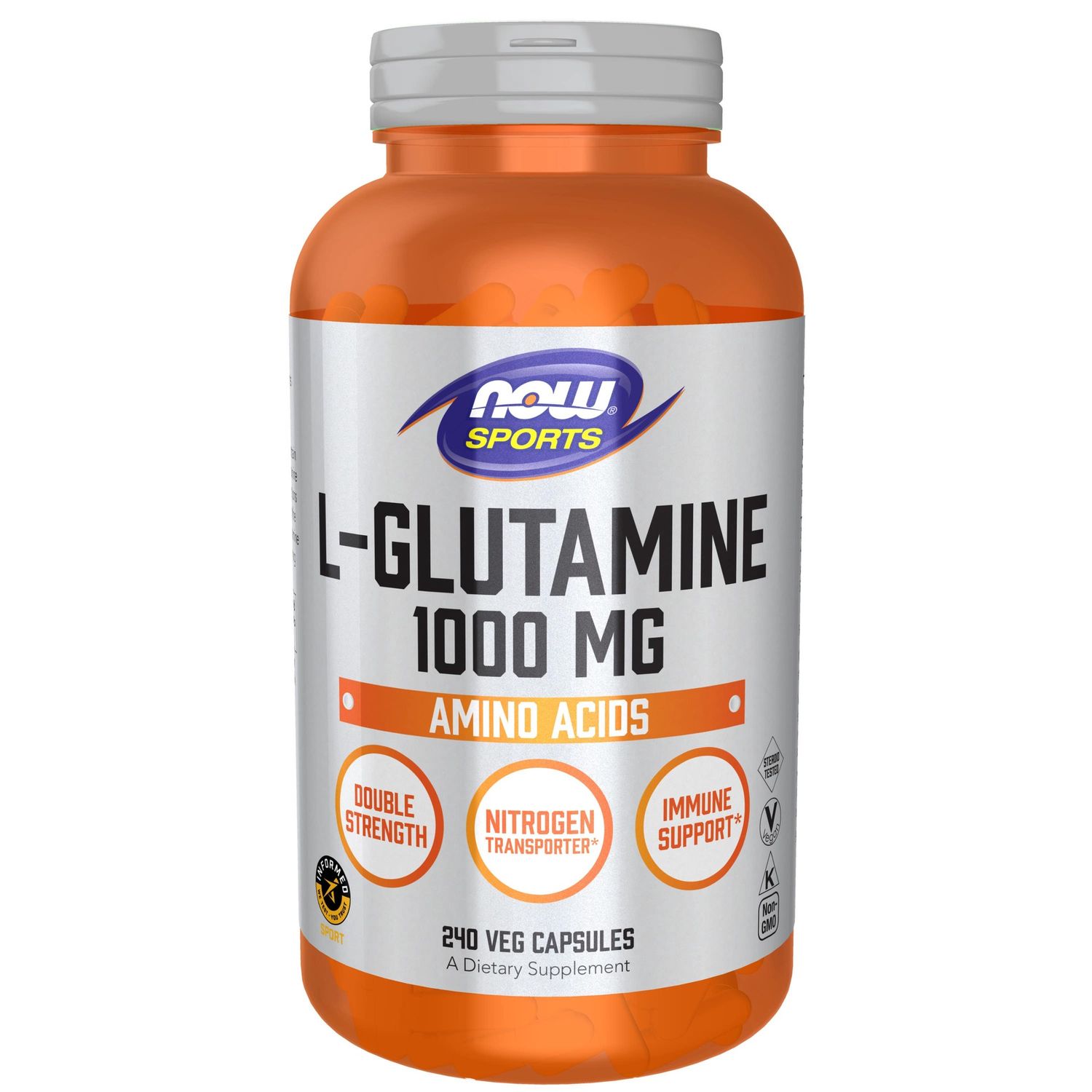 Now Foods L-Glutamine 1000 mg - 240 Capsules