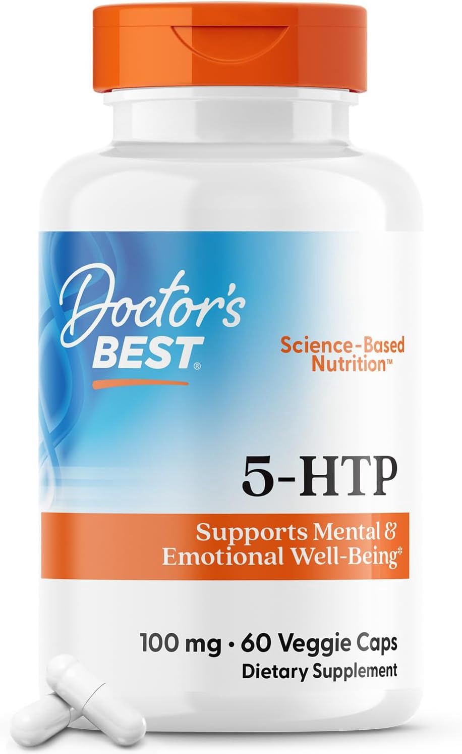 Doctor&#39;s Best   5-HTP    100 mg. 60 Veggie Caps
