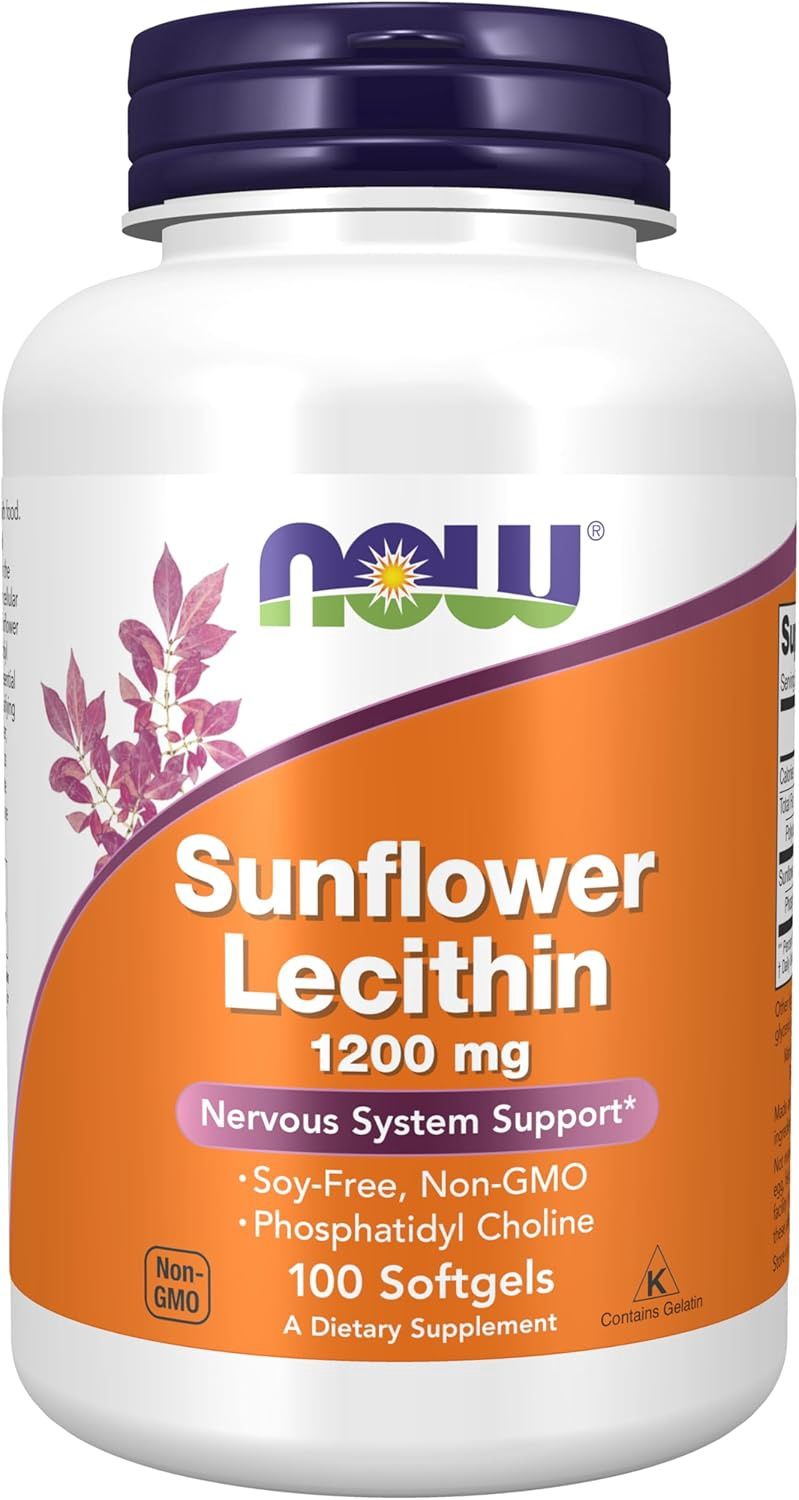 NOW FOODS Sunflower Lecithin 1200MG  -   100 Solfgels