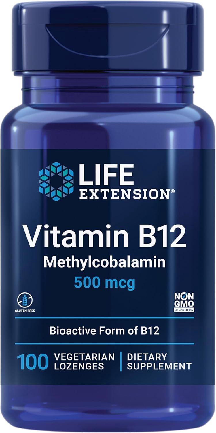 Life Extension Vitamin B12   500mcg   100 vegetarian Lozenges