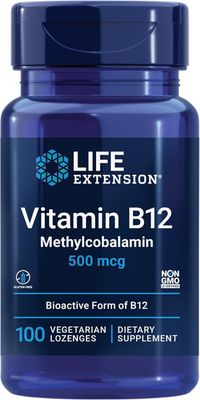 Life Extension Vitamin B12   500mcg   100 vegetarian Lozenges