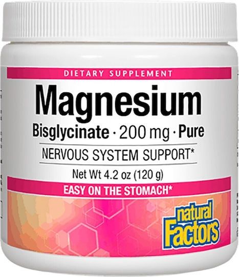 Natural Factors Magnesium Bisglycinate 120g. Natural Factors Magnesium Bisglycinate 120g.