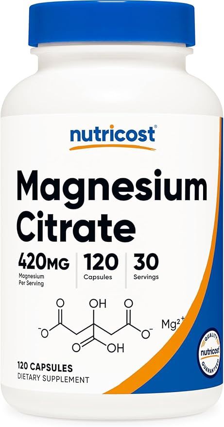 Nutricost Magnesium Citrate 420mg, 120 Veggie Capsules