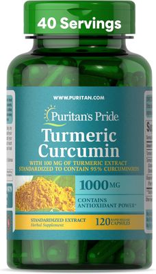 Puritan&#39;s Pride Turmeric Curcumin 1000mg -  120 Rapid Release Capsules