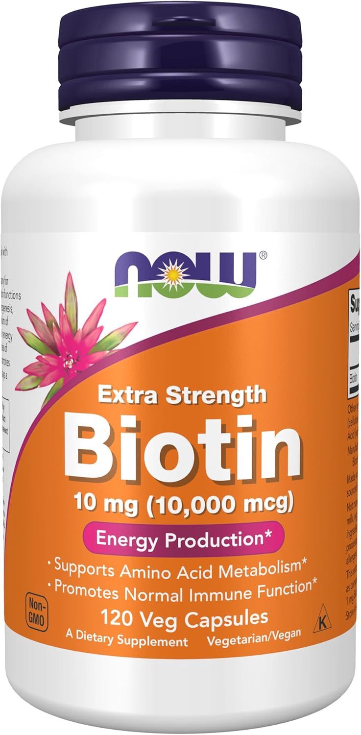 NOW Foods    Biotin 10 mg (10,000 mcg)  120 Veg capsules