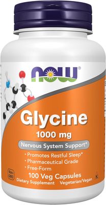 NOW Foods   Glycine 1,000 mg  ,  100 Veg capsules