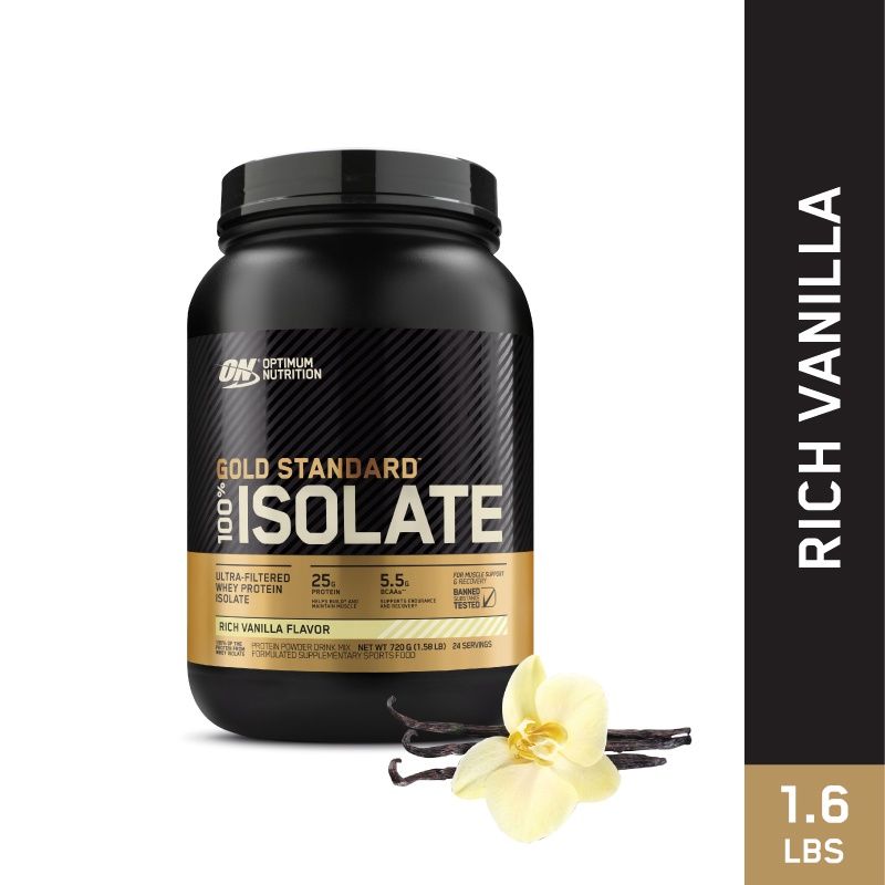 Optimum Nutrition Gold Standard 100% Isolate 1.6lbs, Flavor: Rich Vanilla
