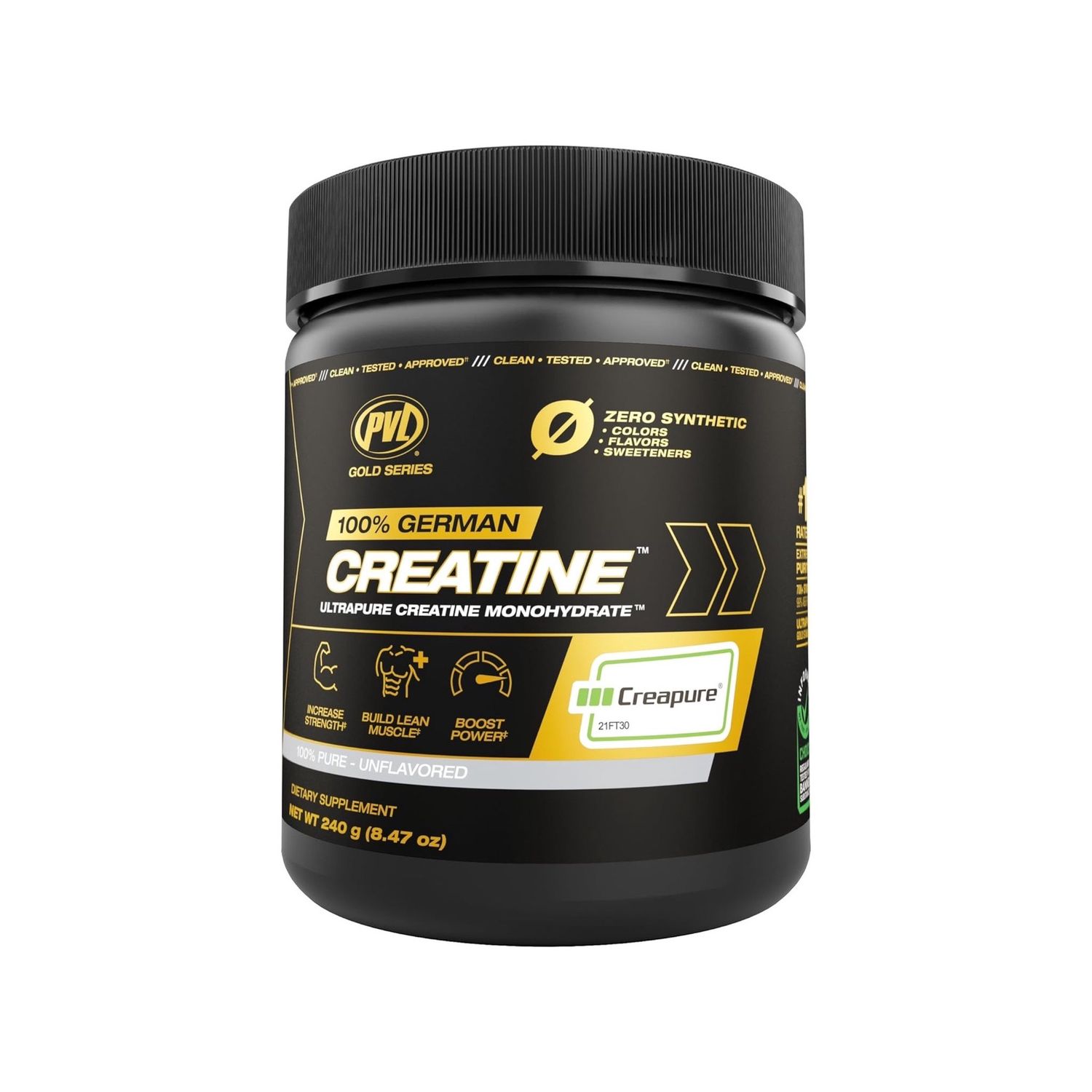 PVL Creapure Creatine  Powder  ( Unflavoured ), Size: 240g.