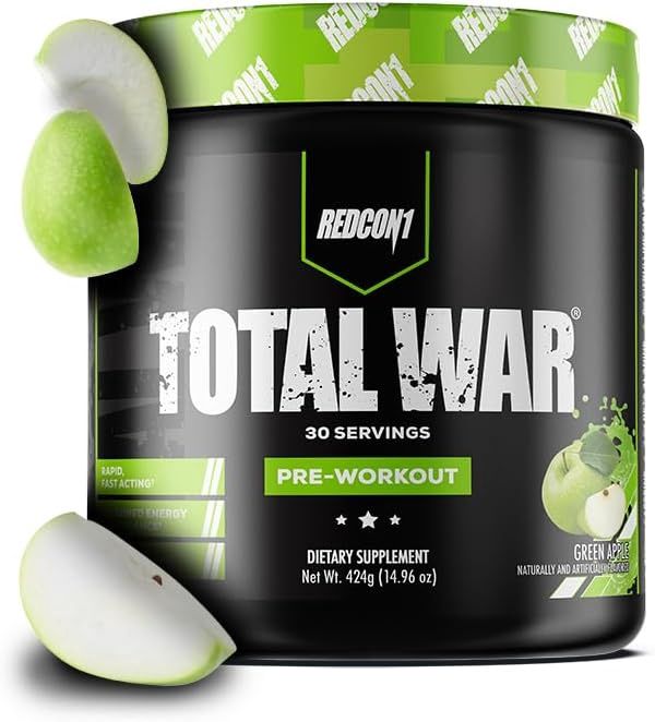 Redcon1 Total War - Pre Workout 30 Servings, Flavor: Green Apple