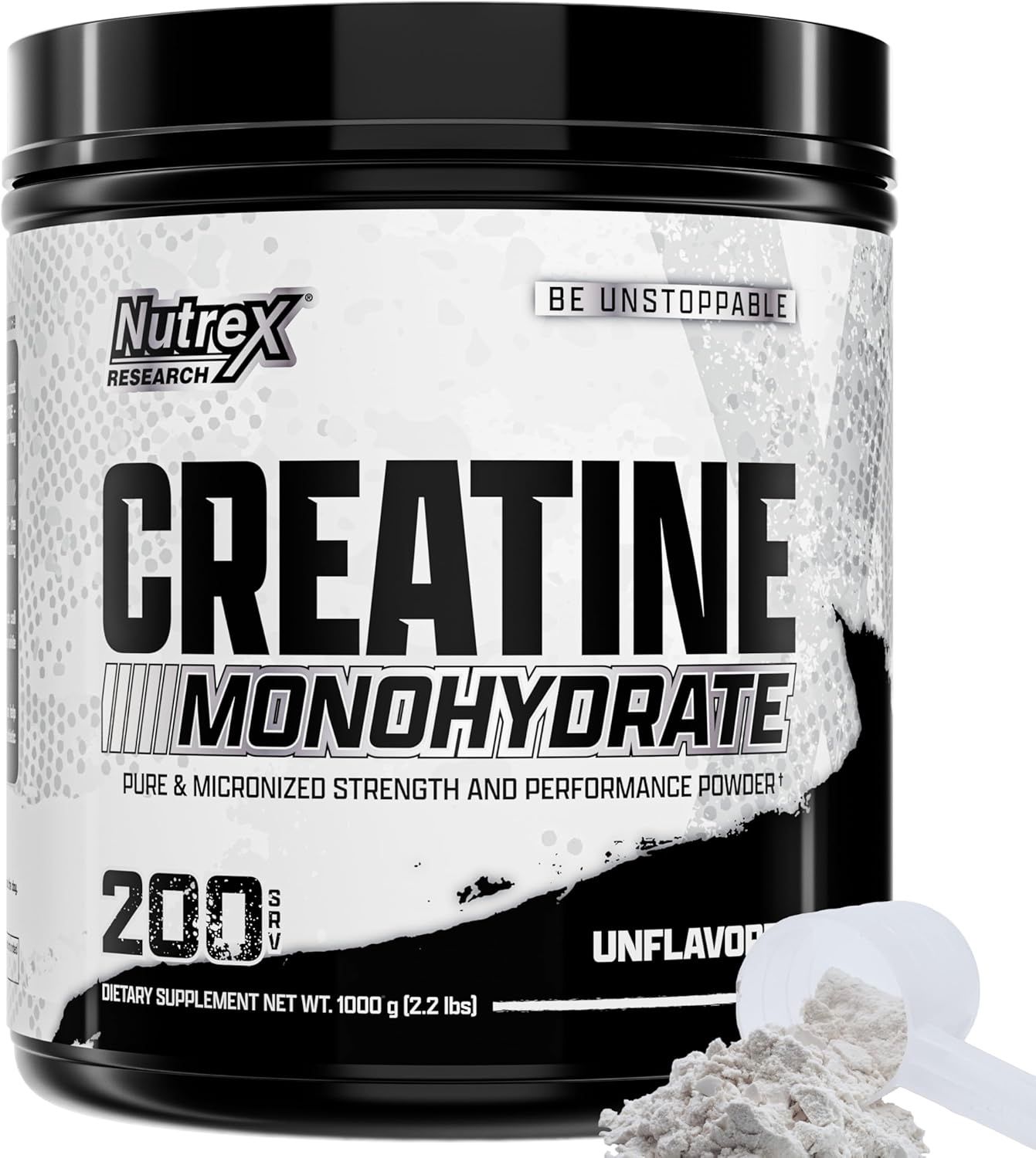 Nutrex Research Micronized Creatine Monohydrate Powder - 200 Servings (1KG)