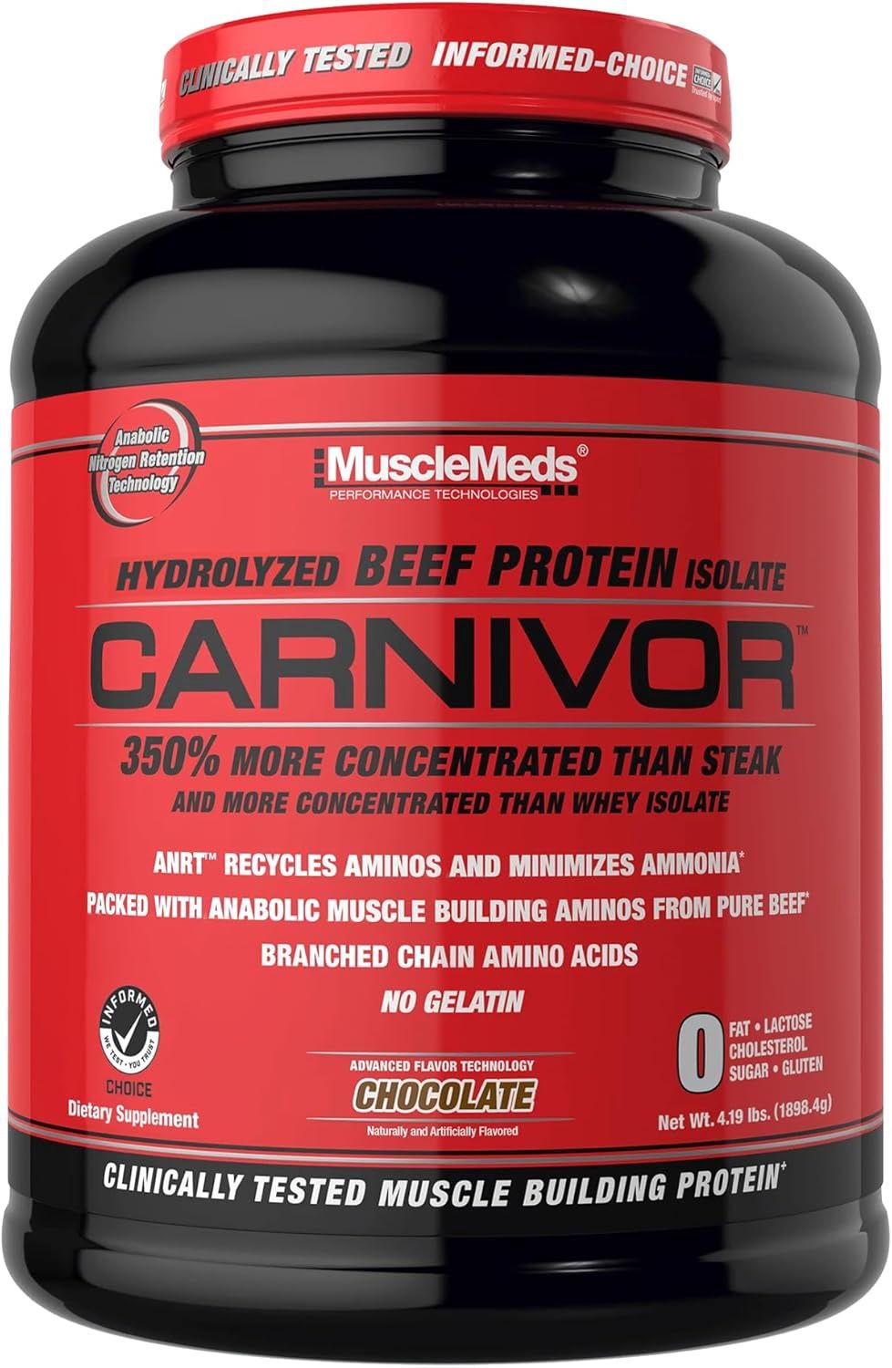 MuscleMeds   Carnivor  Hydrolyzed Beef Protein Isolate   4.19  lbs.   Chocolate Flavored