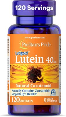 Puritan's Pride  Lutein Carotenoid 40mg with Zeaxanthin  (Eyes Health)    120  softgels