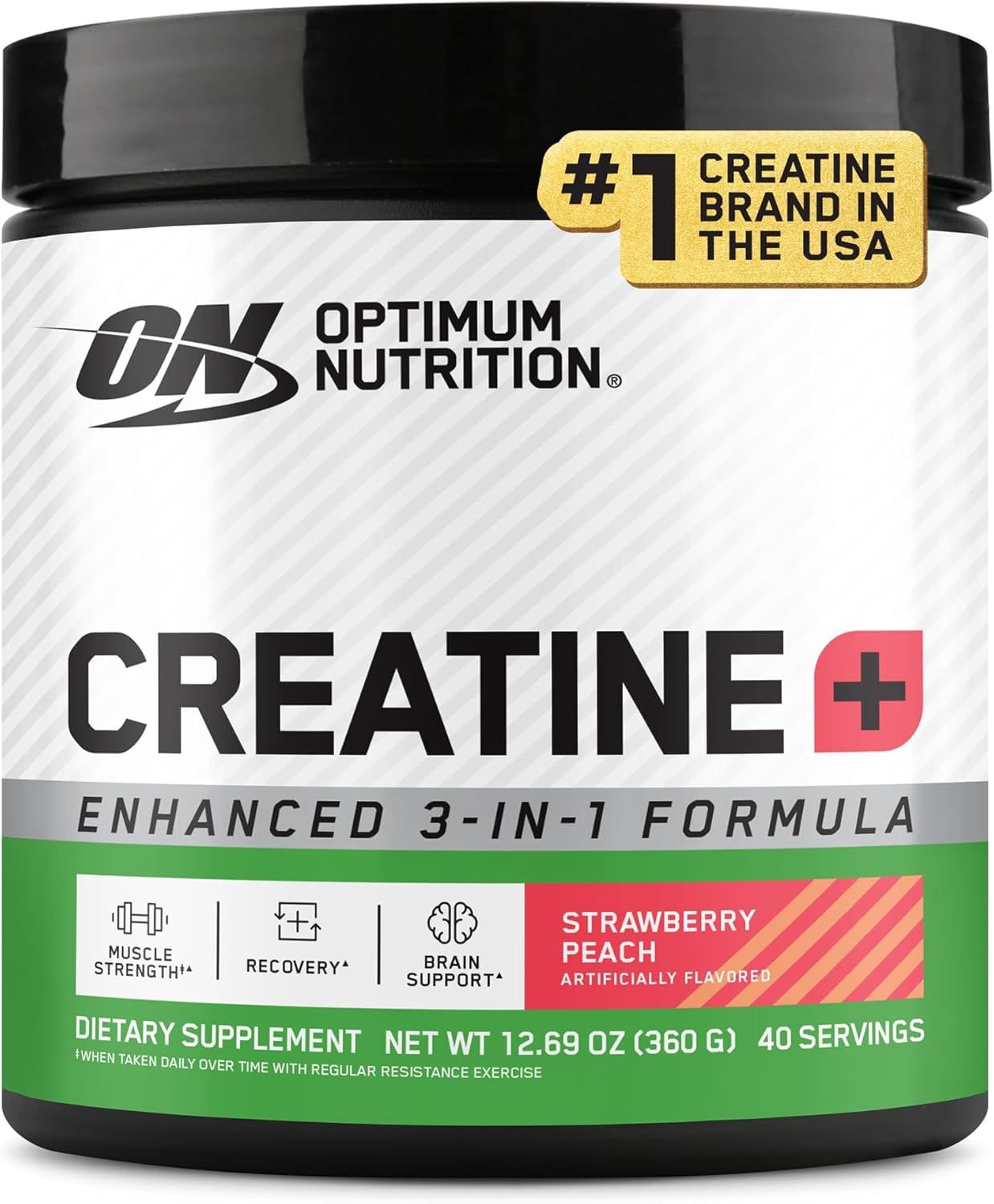 Optimum Nutrition Creatine[+Electrolyte] Strawberry Peach 360 g. (40 Servings)