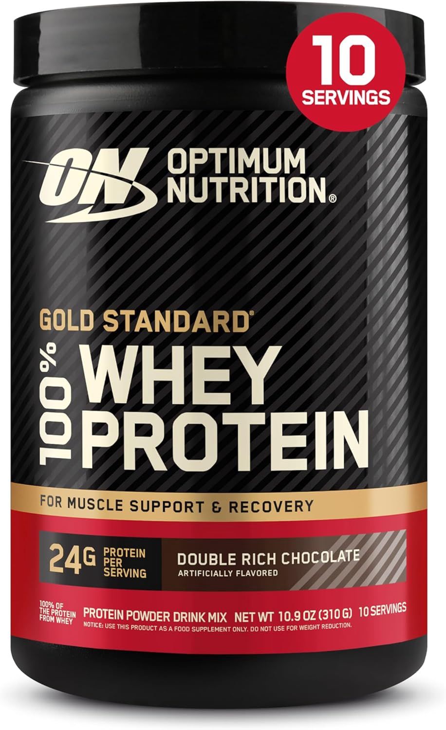 Optimum Nutrition Gold Standard Whey Protein  10 Servings (310 g.), Flavor: Rich Chocolate