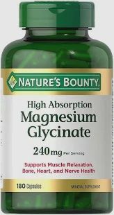 Nature's Bounty High Absorption Magnesium Glycinate 240mg - 180 capsules
