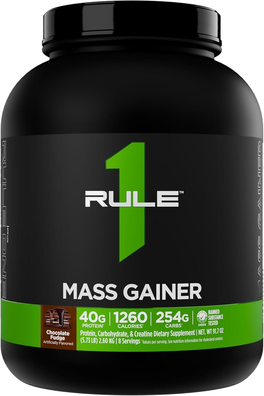 Rule 1  Proteins Mass Gainer  6 lbs, Flavor: Chocolate  Fudge