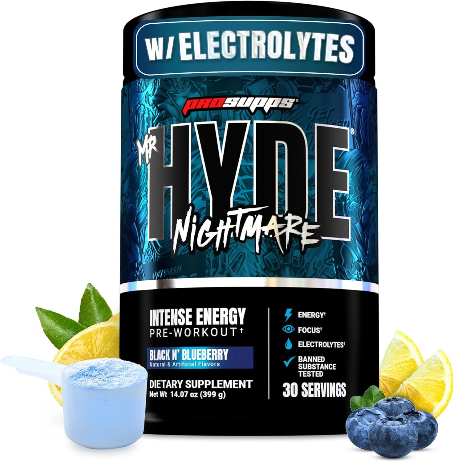 ProSupps   HYDE   Nightmare Pre - Workout  30serving., Flavor: Black N' Blueberry