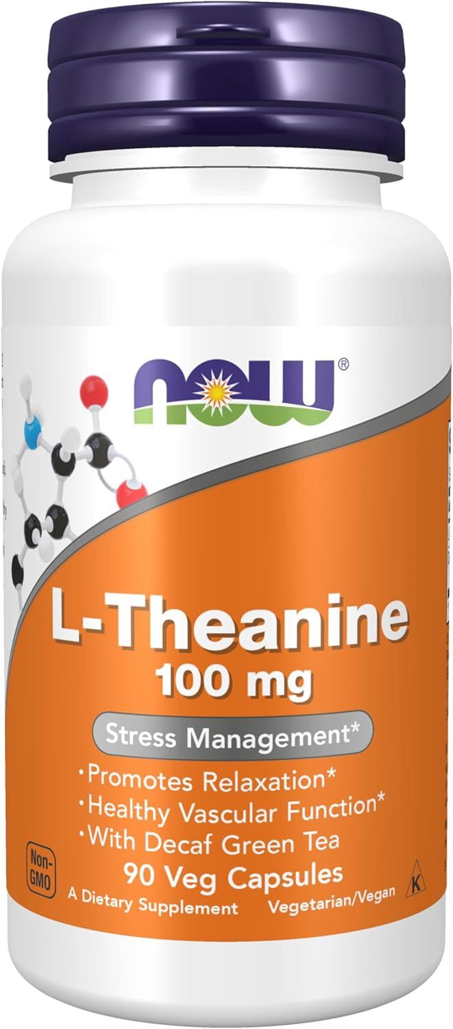 Now  Theanine  100 mg.  -  90 Veg Capsules