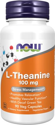 Now  Theanine  100 mg.  -  90 Veg Capsules