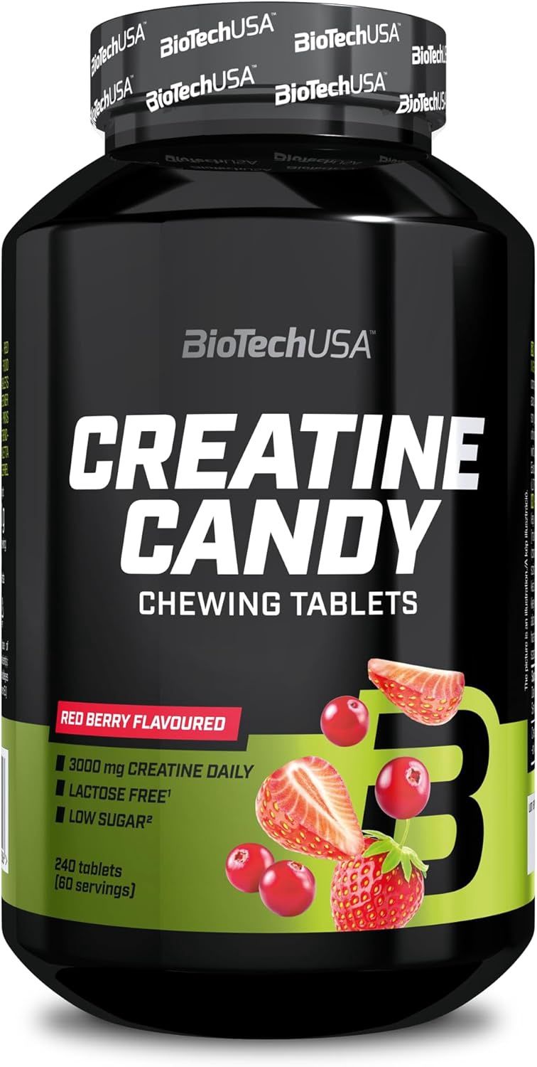BioTech USA Creatine Candy  240 Tablets ( Red Fruit)