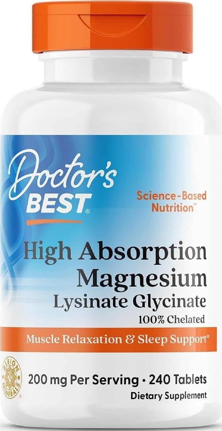 Doctor's Best   Magnesium Glycinate Lysinate, 240 Tablets
