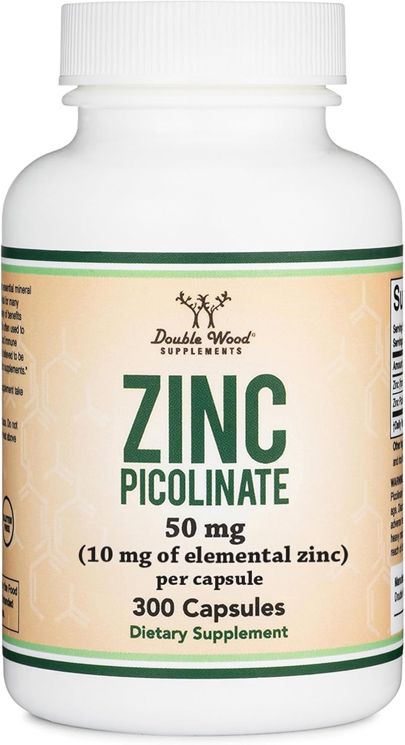 Double Wood Zinc Picolinate  50 mg. -  300 Capsules