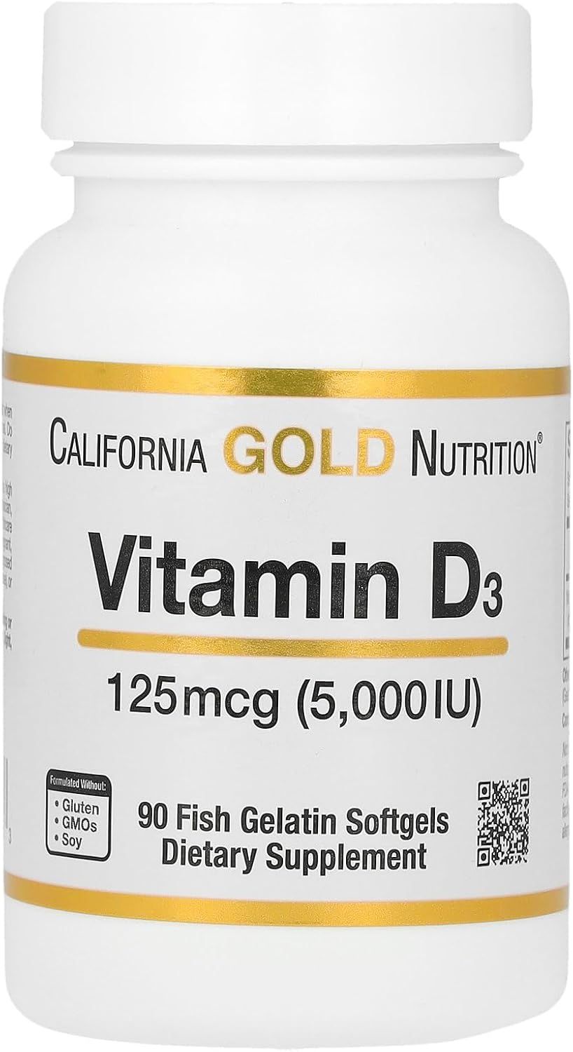 California  Vitamin  D3 (5,000 IU)  90 Fish Gelatin Solfgels