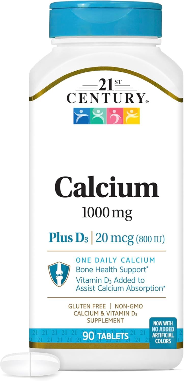 21st  Century Calcium  1000mg Plus D3 Tablets  -  90 Tablets