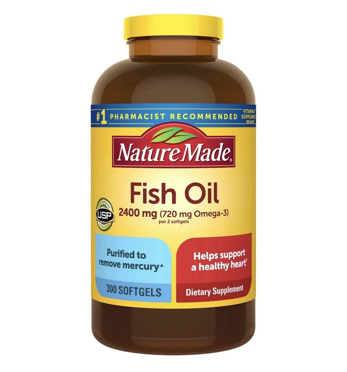 Nature Made   Fish Oil 2400 mg, 300 Softgels