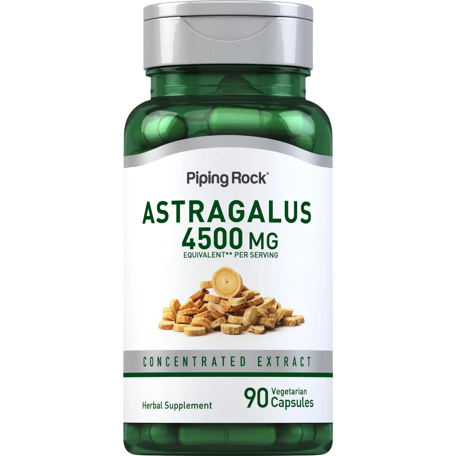 Piping Rock   Astragalus Root Capsules 4500mg   -  90 Capsules