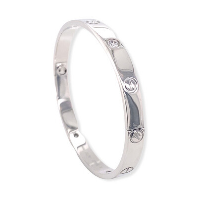 Cartier Love Bangle 4 Diamonds White Gold