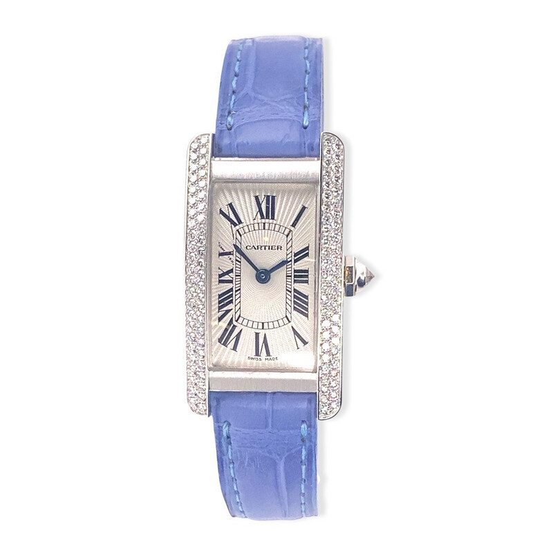 2001 Cartier Tank Americaine White Gold And Diamonds Box And Papers