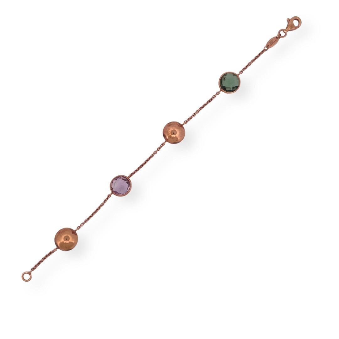 Amethyst Bracelet 9 Carat Rose Gold