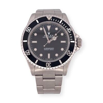 2002 Rolex Oyster Perpetual Submariner 14060M 'Two Line' Steel Bracelet Watch