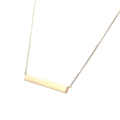 Elegant Gold Bar Pendant Necklace 9 Carat Yellow Gold Elegant Gold Bar Pendant Necklace 9 Carat Yellow Gold