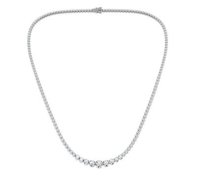 Graduated Diamond Line Necklace 5.58 Carat Graduated Diamond Line Necklace 5.58 Carat