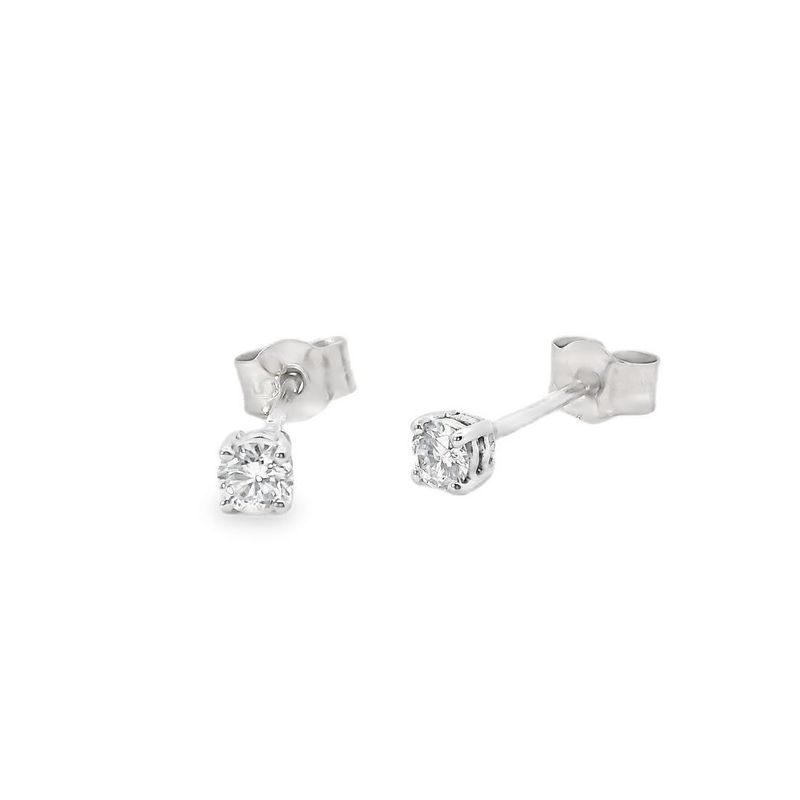 Diamond Stud Earrings 18 Carat White Gold