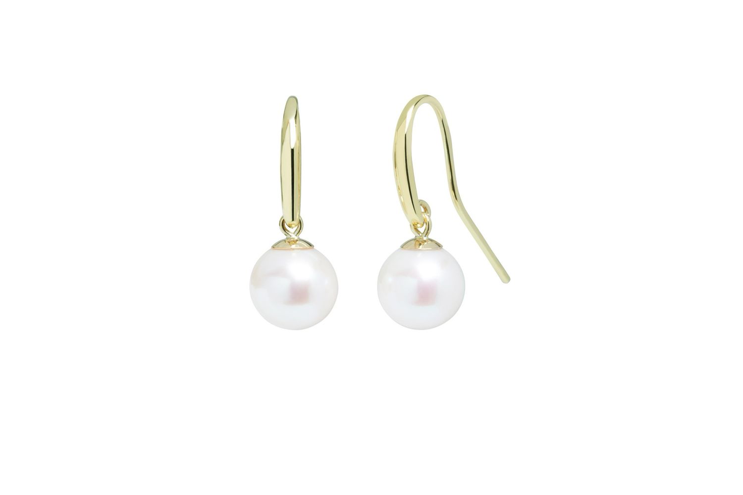 Pearl Shepherds Crook Drop Earrings 8-8.5mm