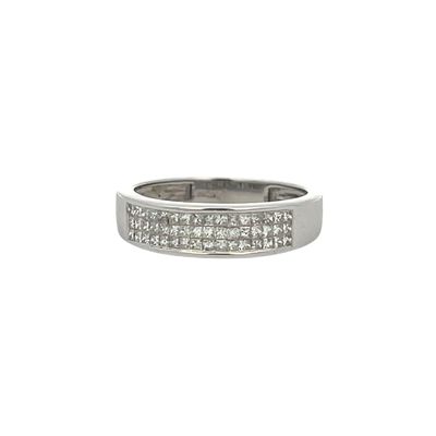 Princess Cut Diamond Half Eternity Ring 18 Carat Gold