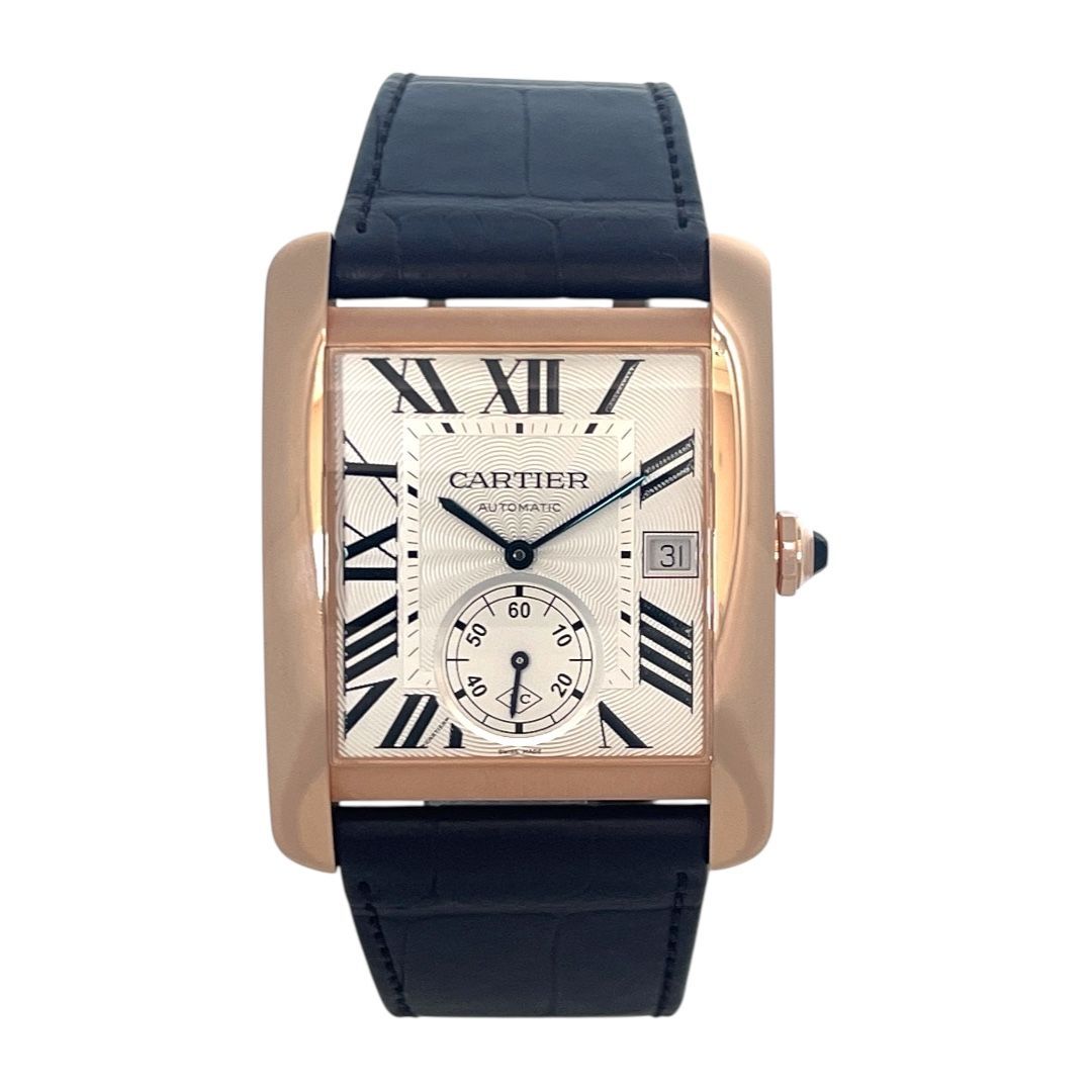 A Gents Unworn Cartier Tank MC Pink Gold With Box and Papers