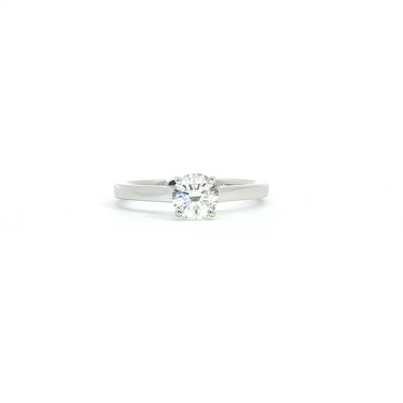 A Pre-Owned Platinum Single Stone Diamond Ring 0.60 Carat E/SI1 A Pre-Owned Platinum Single Stone Diamond Ring 0.60 Carat E/SI1