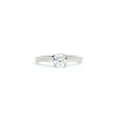 A Pre-Owned Platinum Single Stone Diamond Ring 0.60 Carat E/SI1