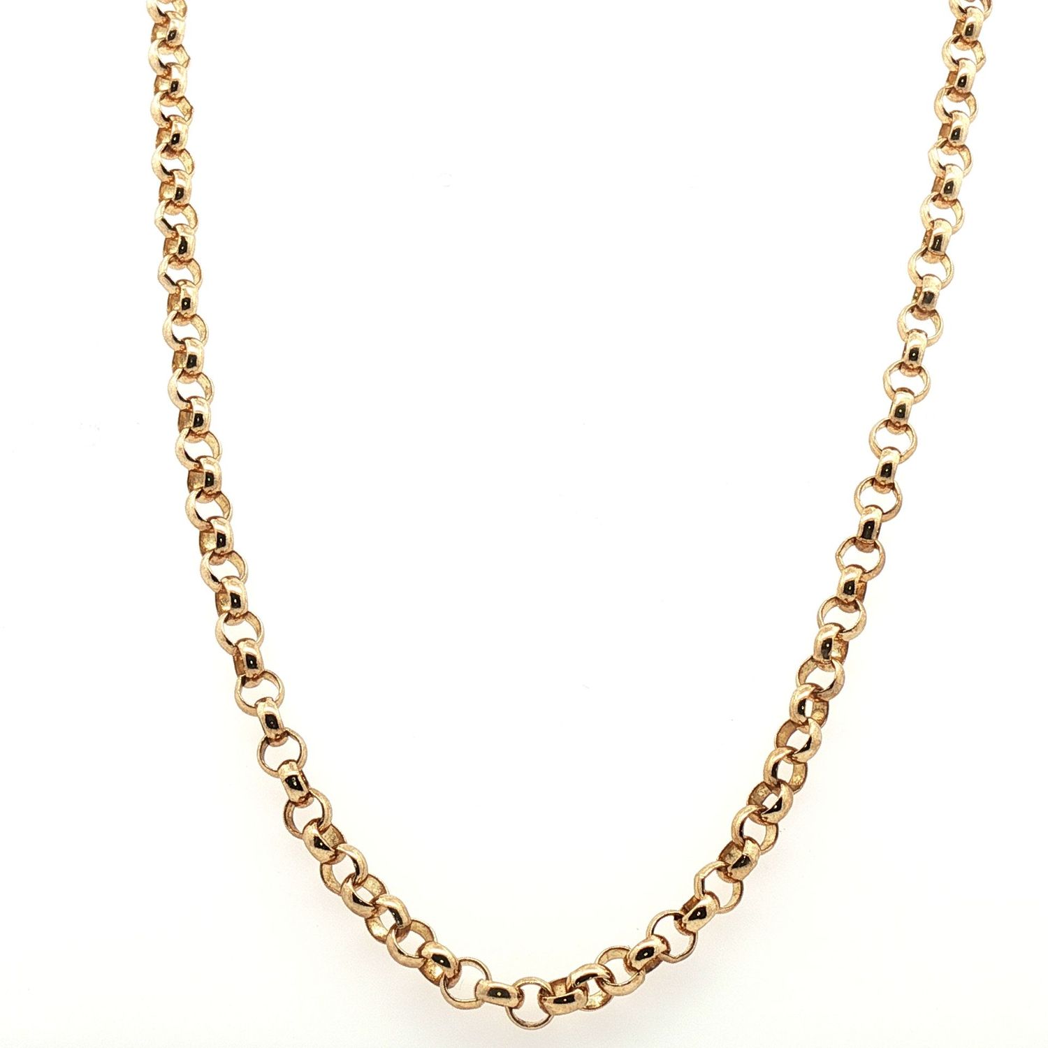 A 9 Carat Yellow Gold 24 Inch Belcher Chain Necklace