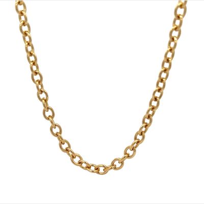 A 9 Carat Yellow Gold 16 Inch Open Trace Link Chain Necklace
