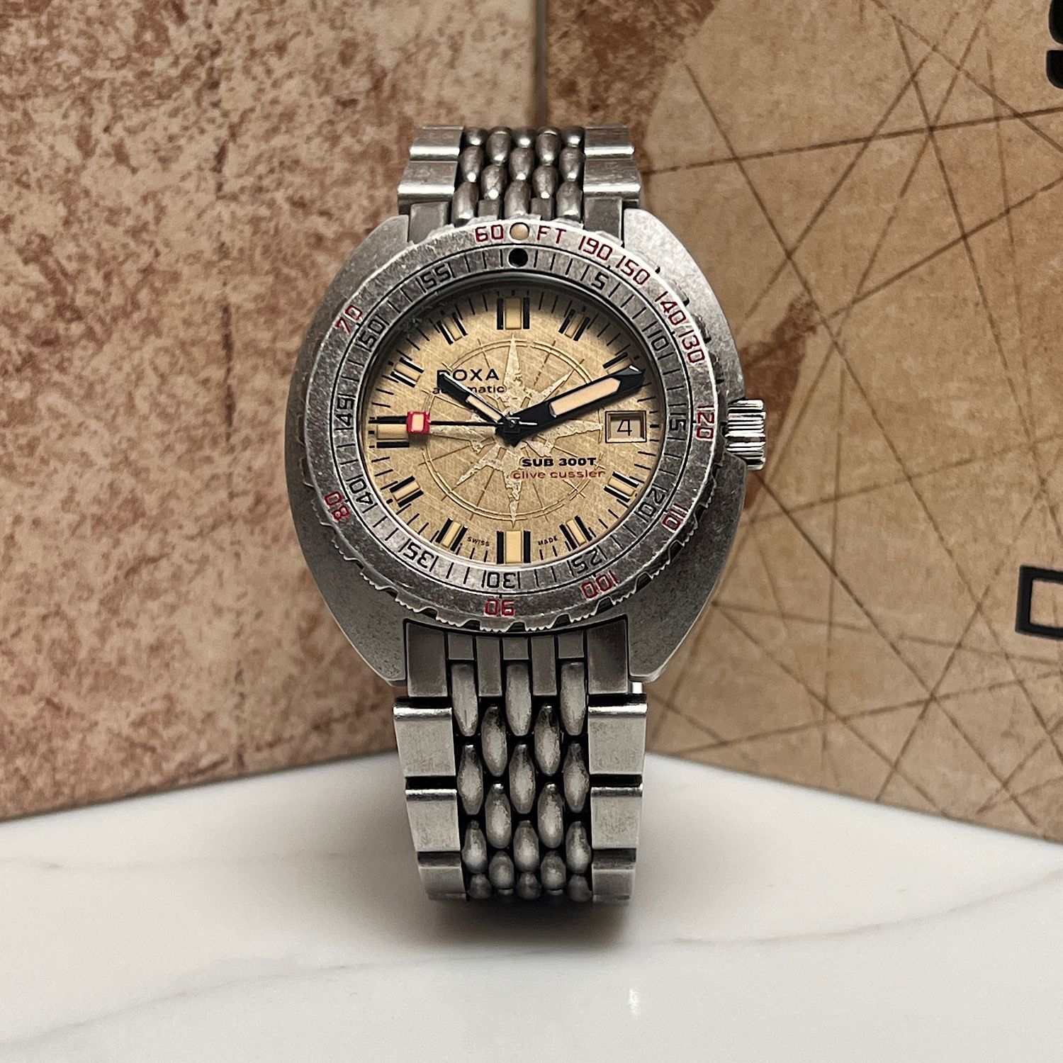 Doxa Sub 300T Clive Cussler Watch Box and Papers