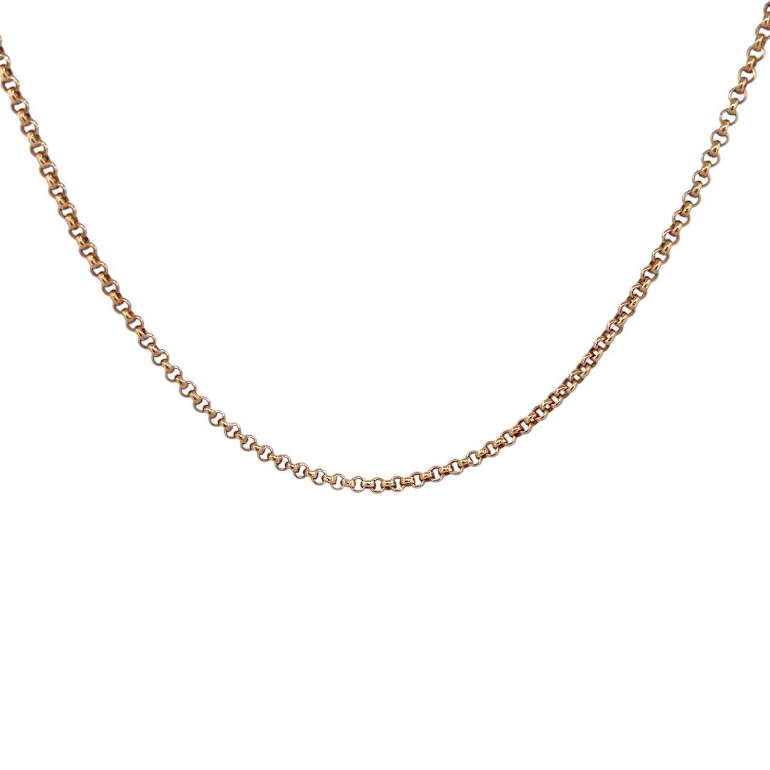 A Pre-owned 24 Inch 9 Carat Yellow Gold Belcher Link Chain 10 Grams